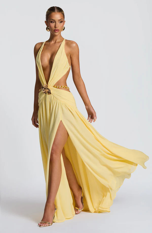 Robe longue Indianna - Citron