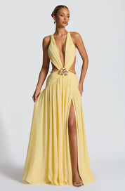Robe longue Indianna - Citron