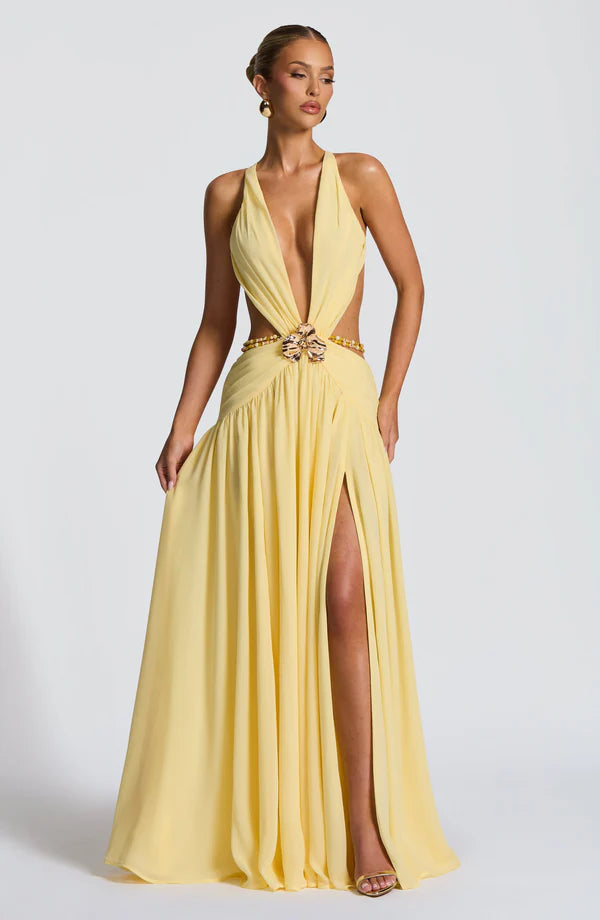 Robe longue Indianna - Citron